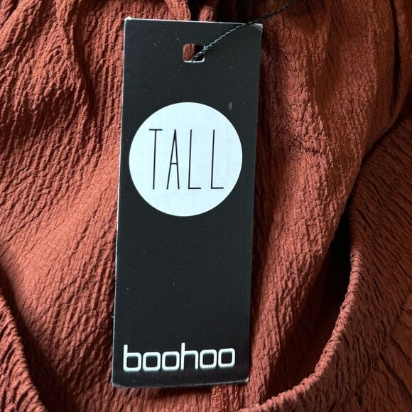 NWT BooHoo Tall Brown Pants size 14 - Picture 4 of 4